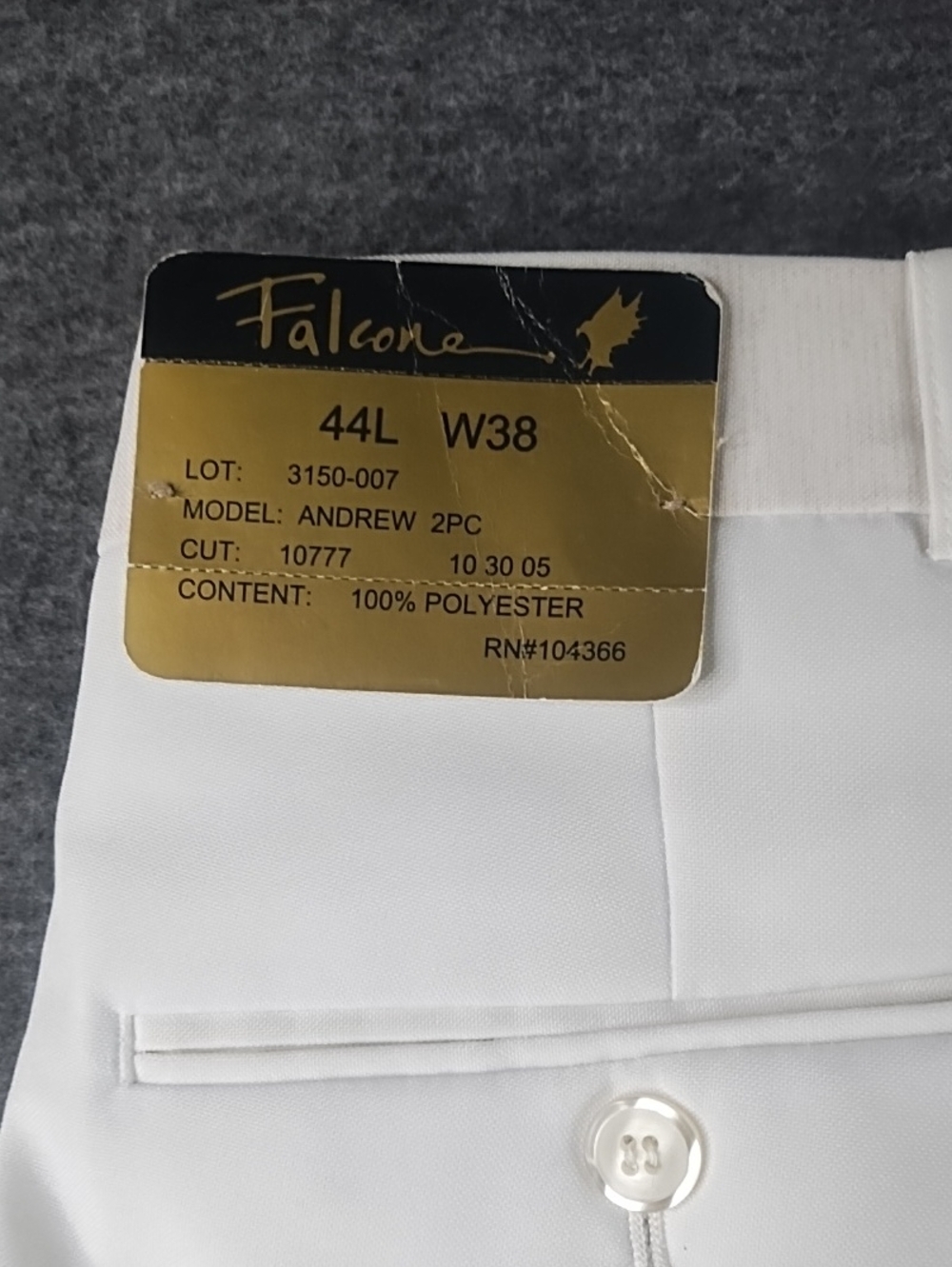 Falcone White Men’s Dress Shorts - Classic Flat Front